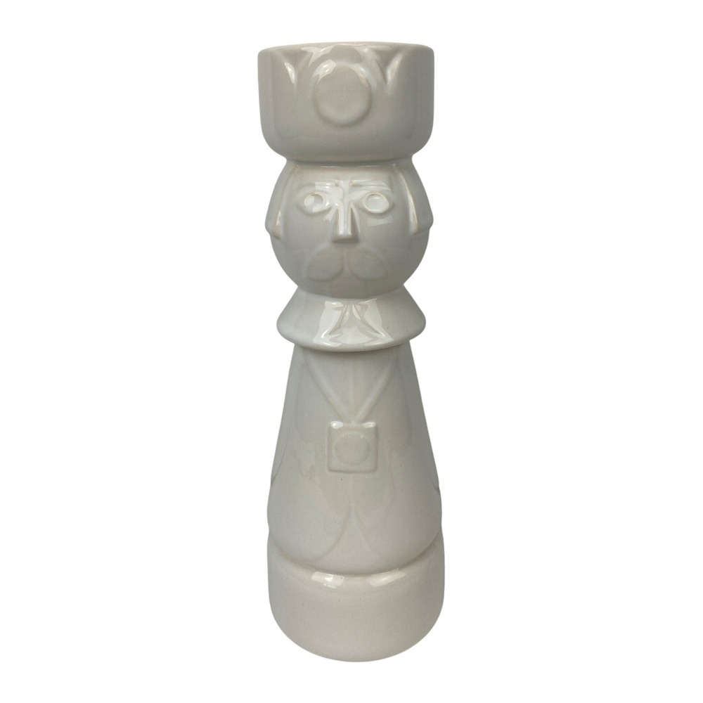 Ceramic Candle Holder Figural Face Sculpture Unique Decor Accent Piece